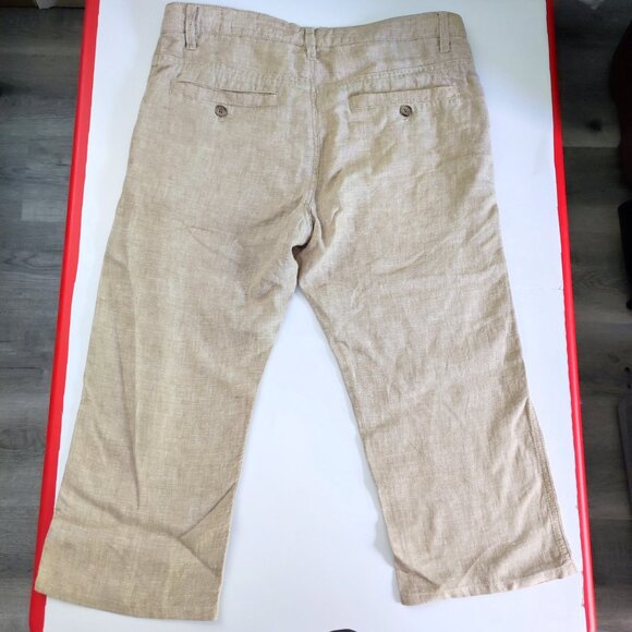 Mexx Vulcan pants loose fit straight leg lightweight bermuda beige men's size 34 - Picture 3 of 11